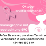 im Oktober Brustkrebsmonat: Mammographie mit Begutachtung 69€