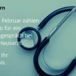 Tarifänderung für eine Hausarztkonsultation ab 1. Februar 2022