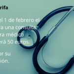 Cambio tarifa consulta médico familiar a partir del 1 de febrero